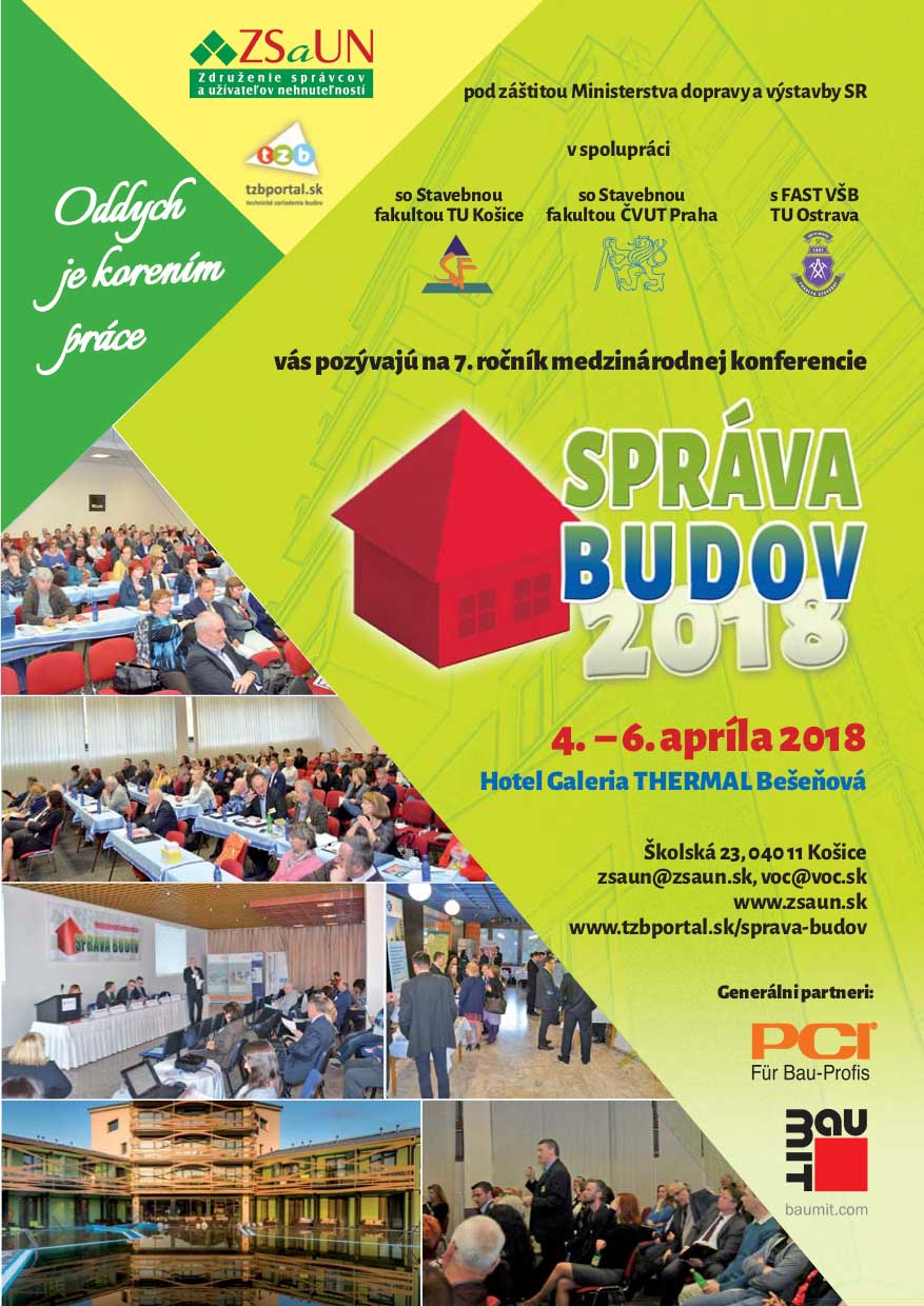 Konferencia Správa Budov 2018 - plagát